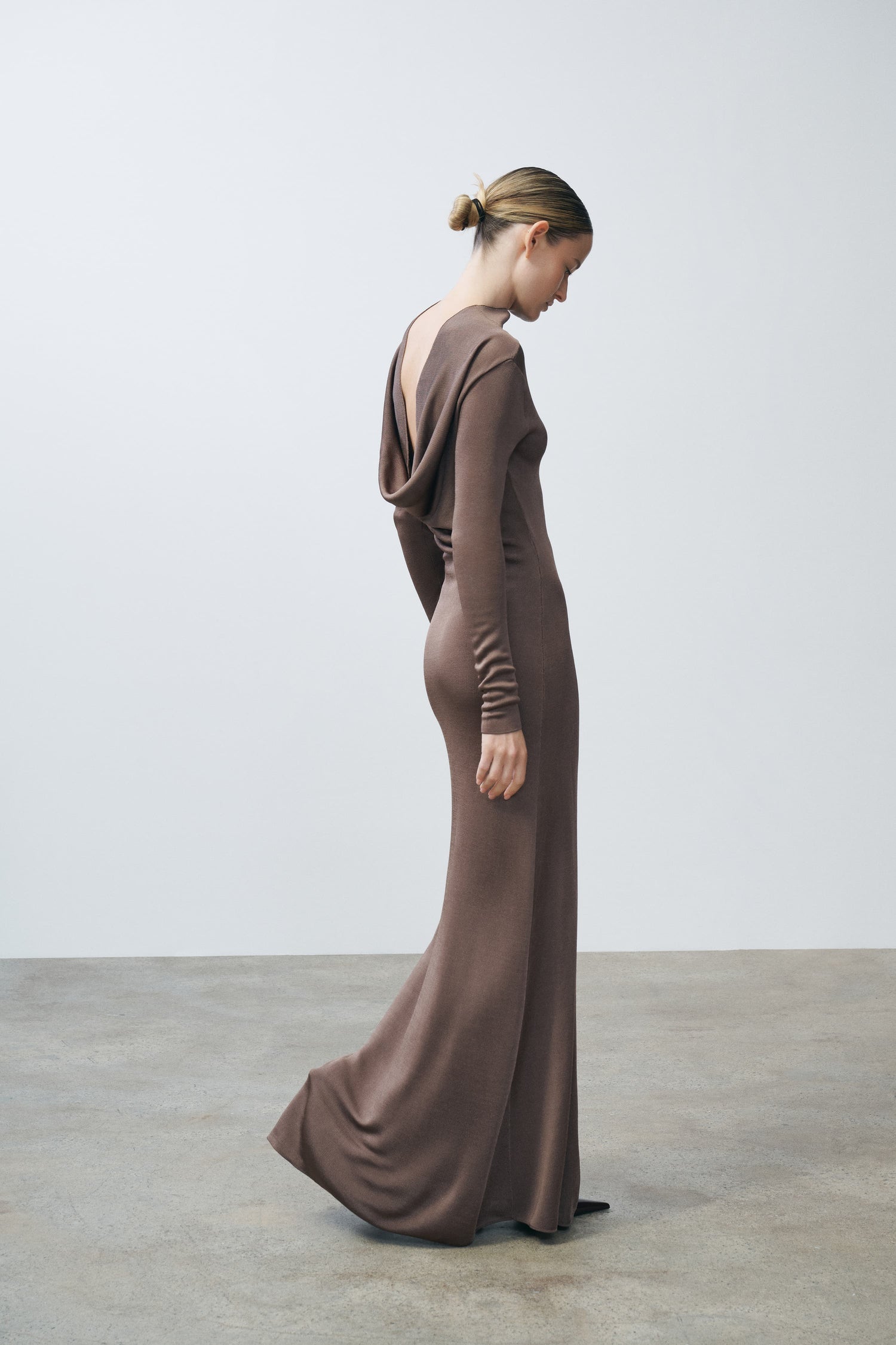 Sylveeah Draped Cowl Gown