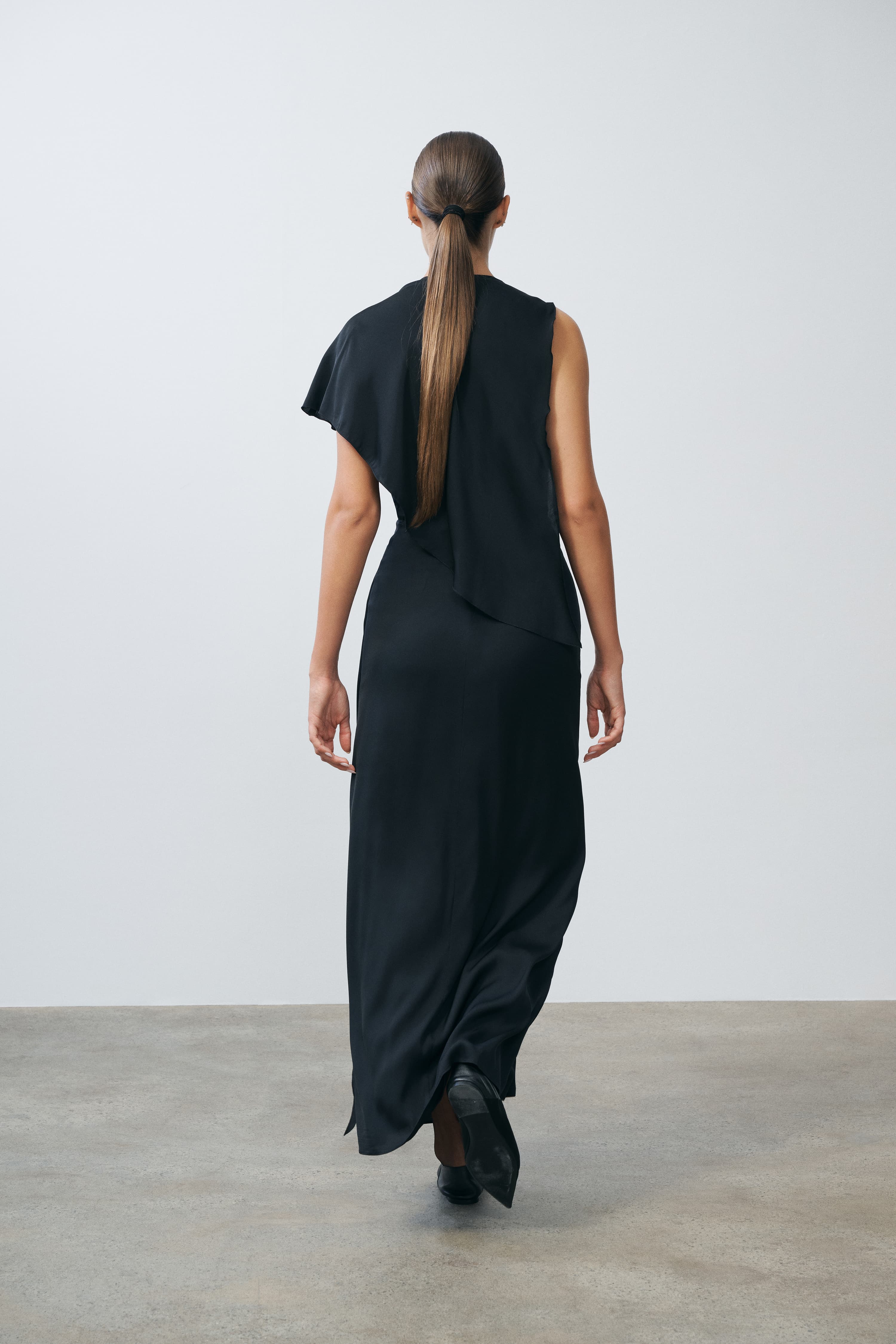 stretch silk dress Lady Black Tie - Sawyer Stretch Satin Evening Gown