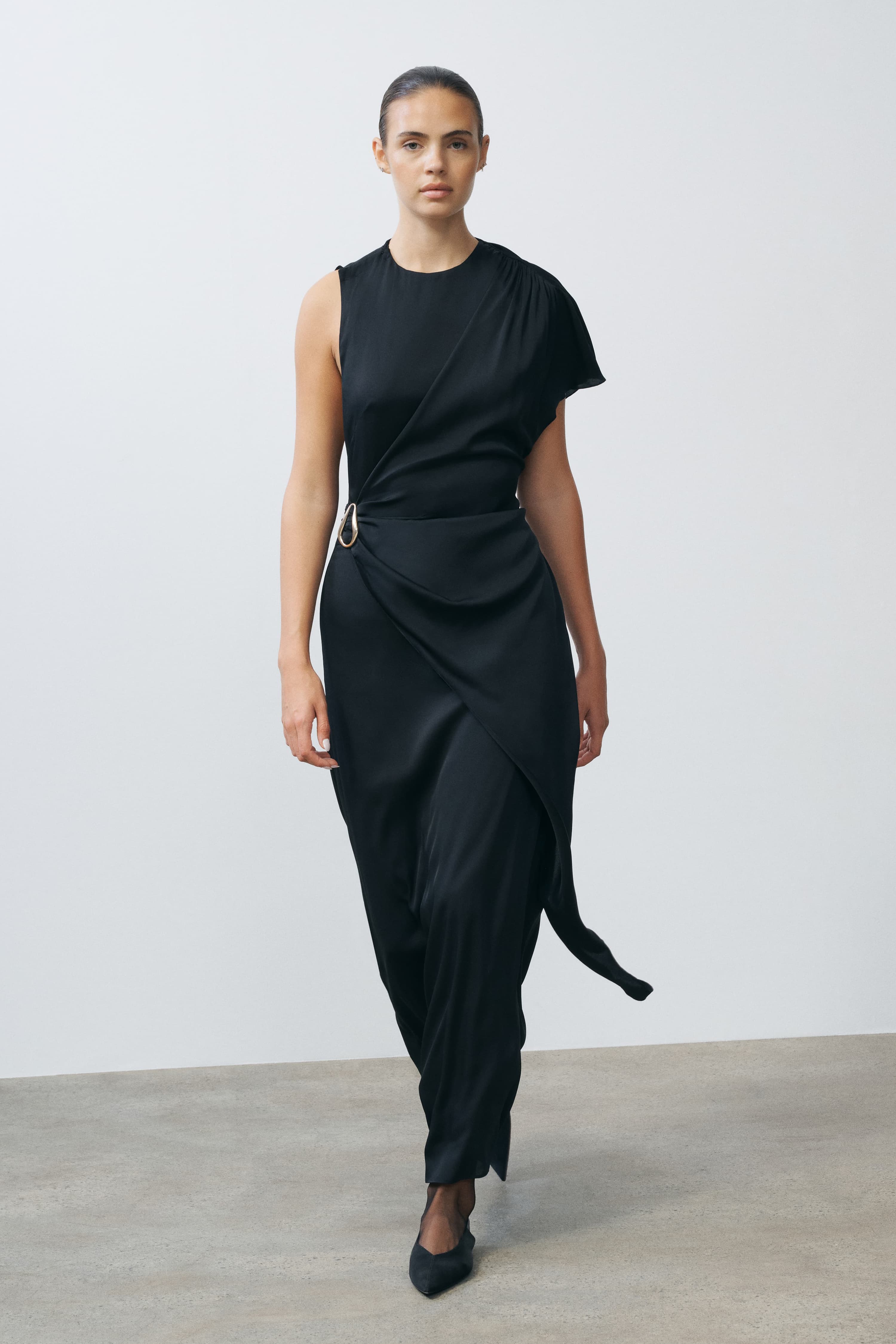 Hallie Black Stretch Silk Gown Hallie Black Stretch Silk Gown