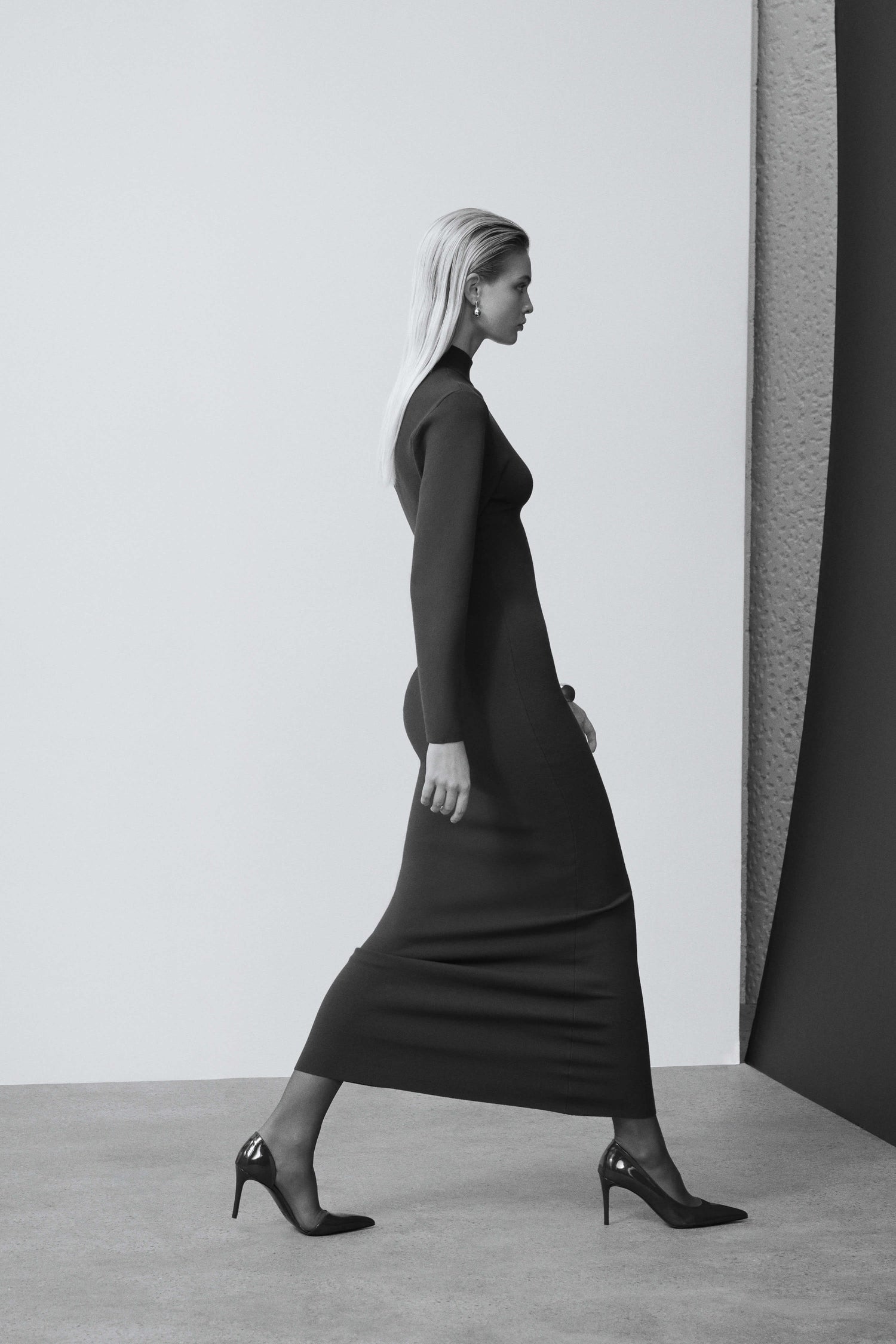 Gloria mock neck maxi dress