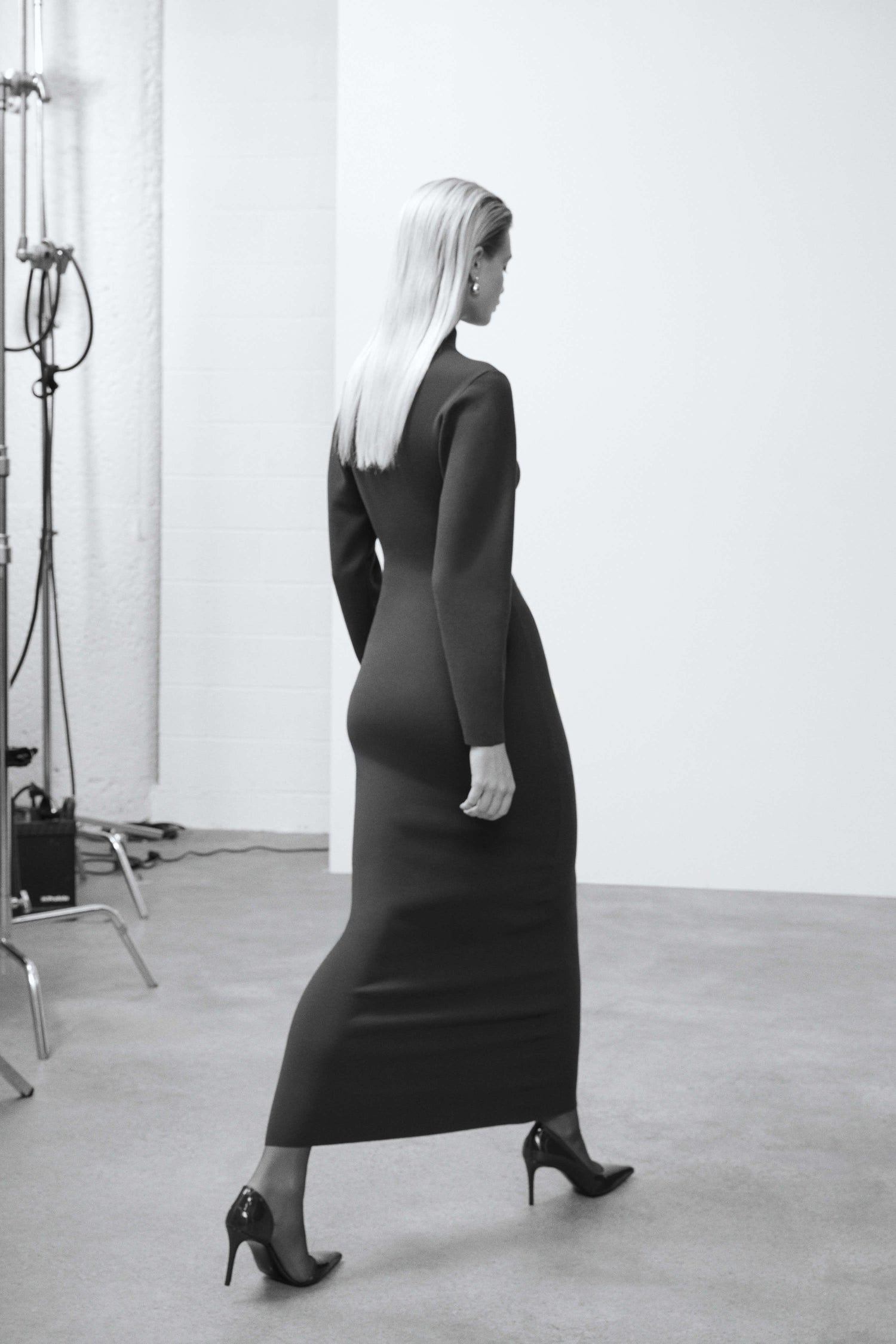 Gloria mock neck maxi dress