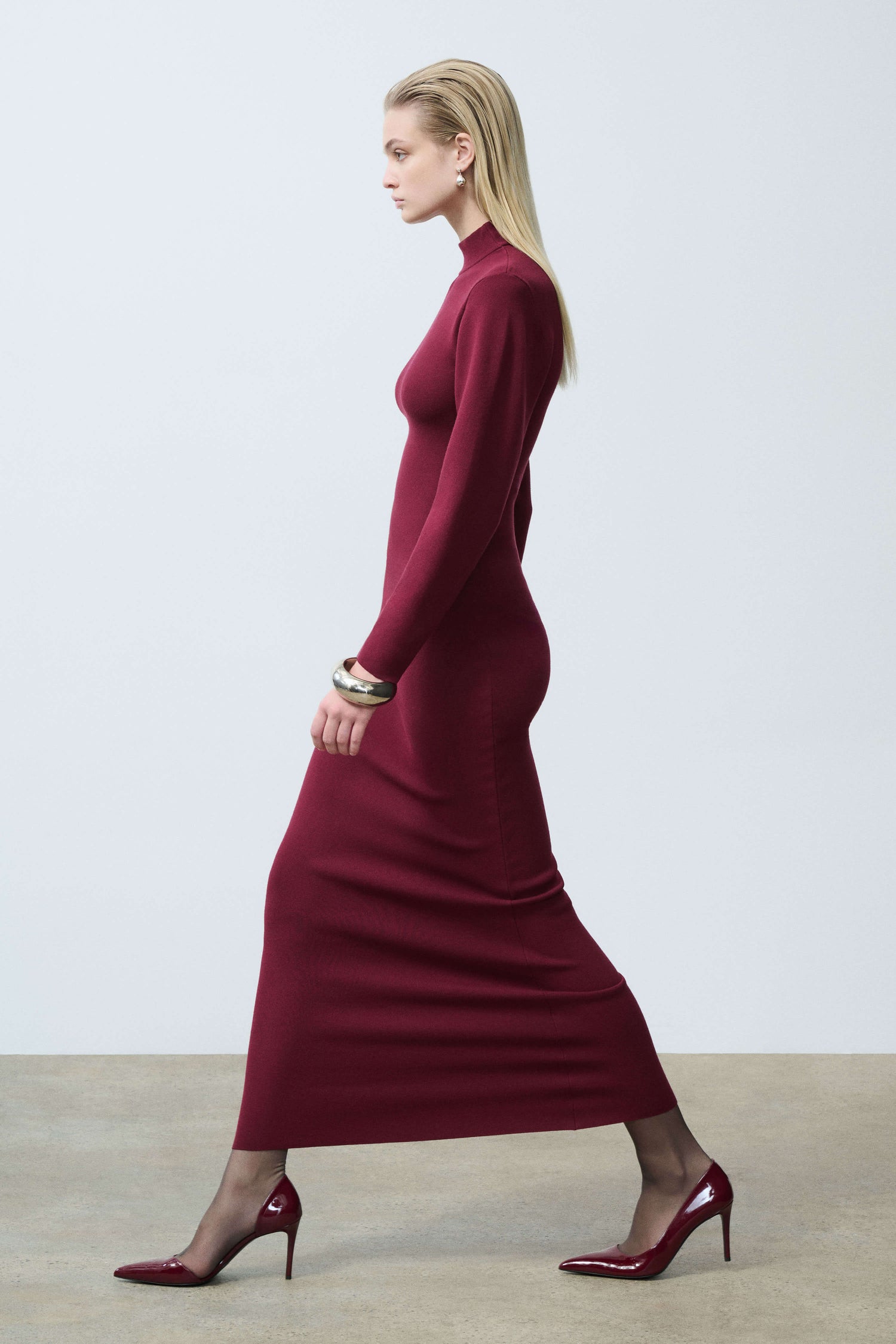 Gloria mock neck maxi dress