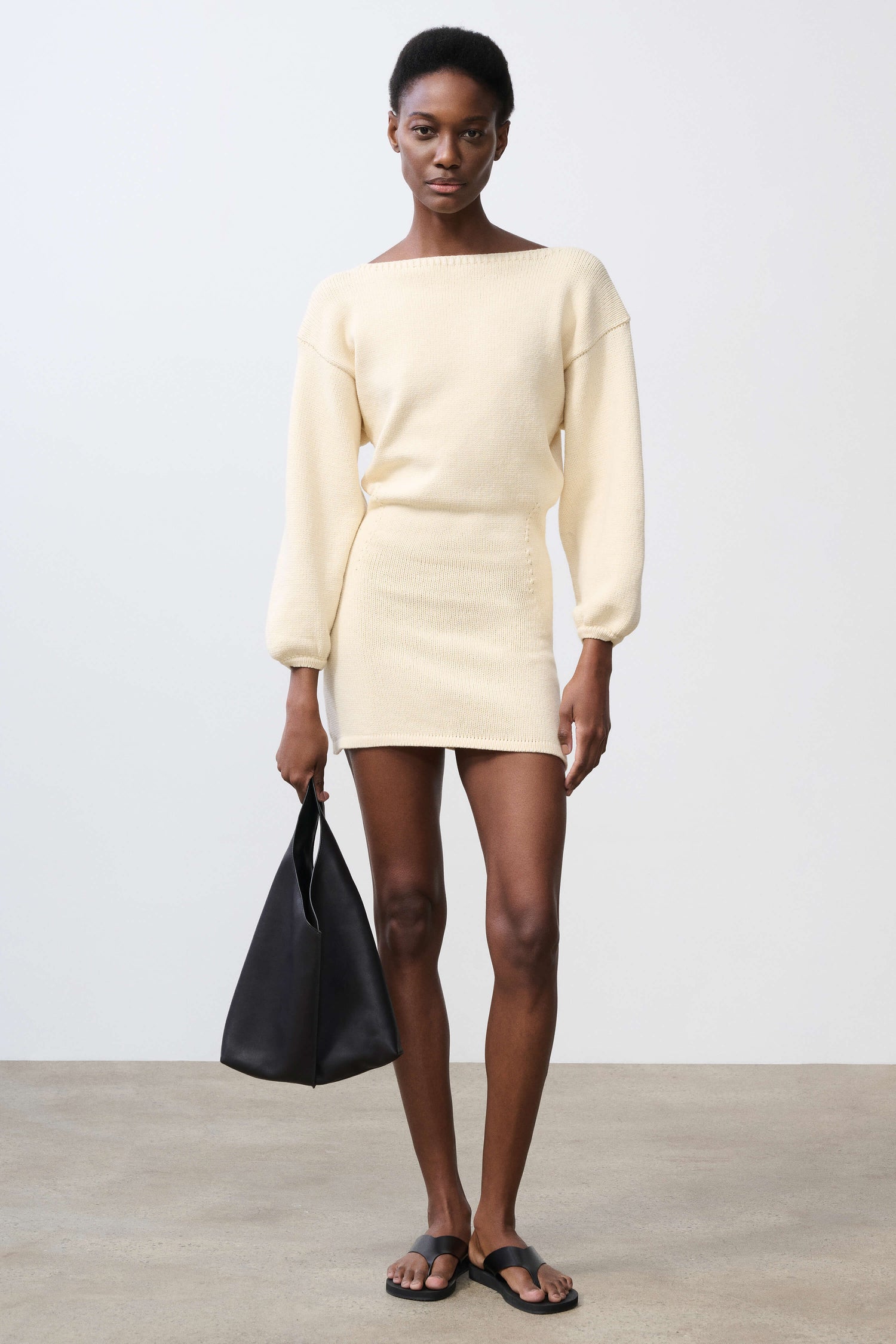 Eleanore Sculptured Knit Mini Dress - 2 Front