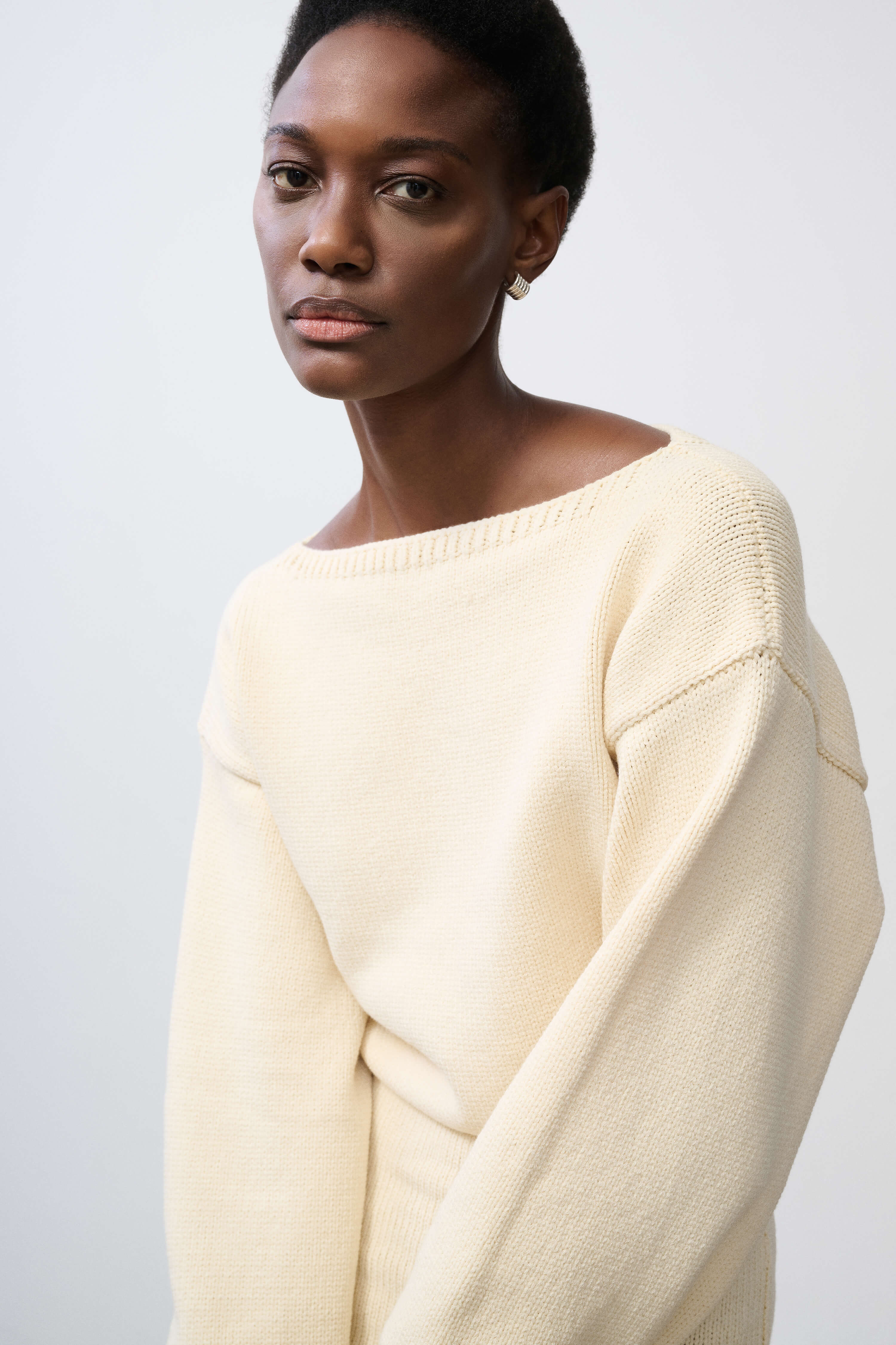 Eleanore Knit Boatneck Mini Dress with Balloon Sleeves | SRG Eleanore Knit Boatneck Mini Dress with Balloon Sleeves | SRG