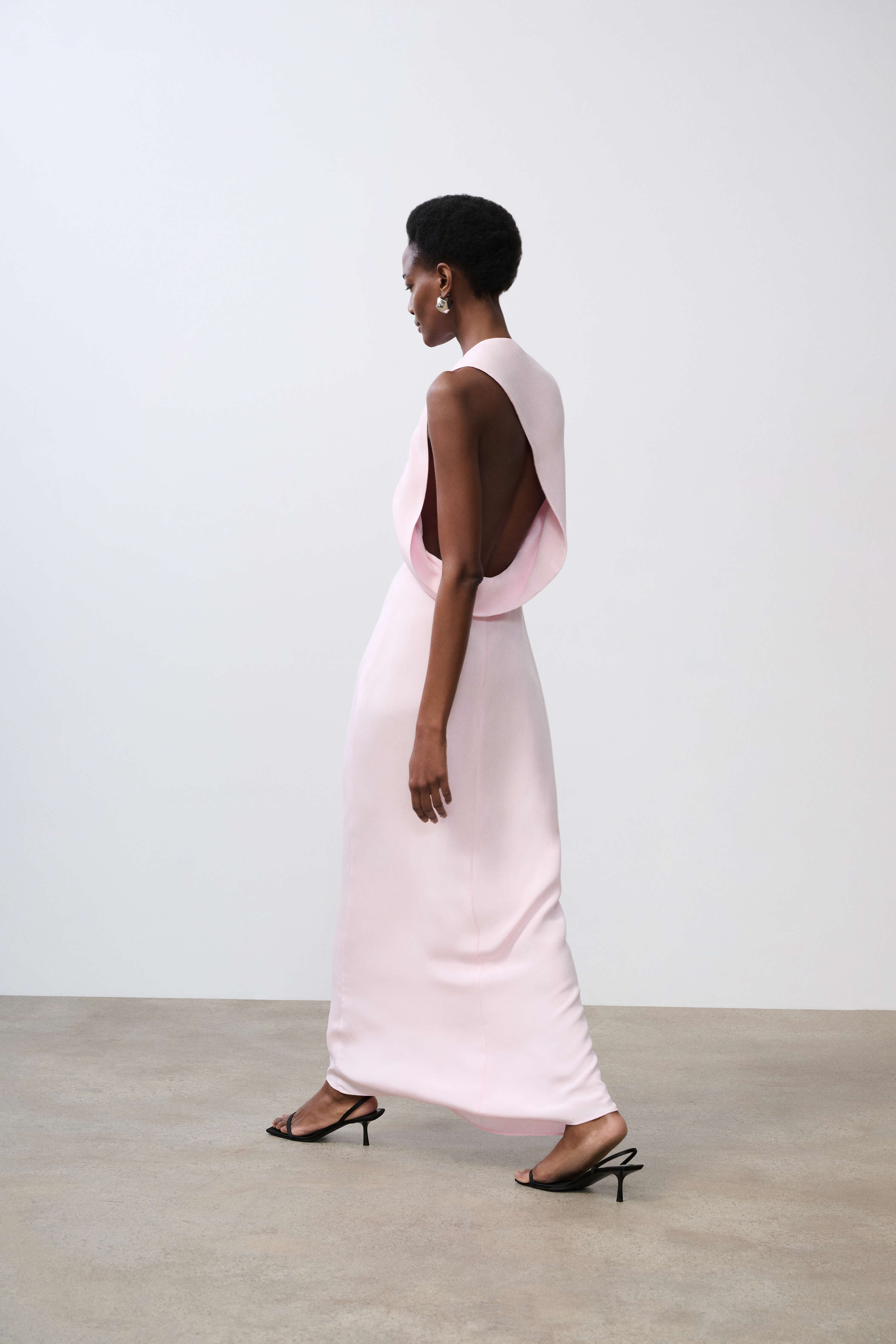 karina maxi dress Karina Blush Pink 100% Silk Long Dress