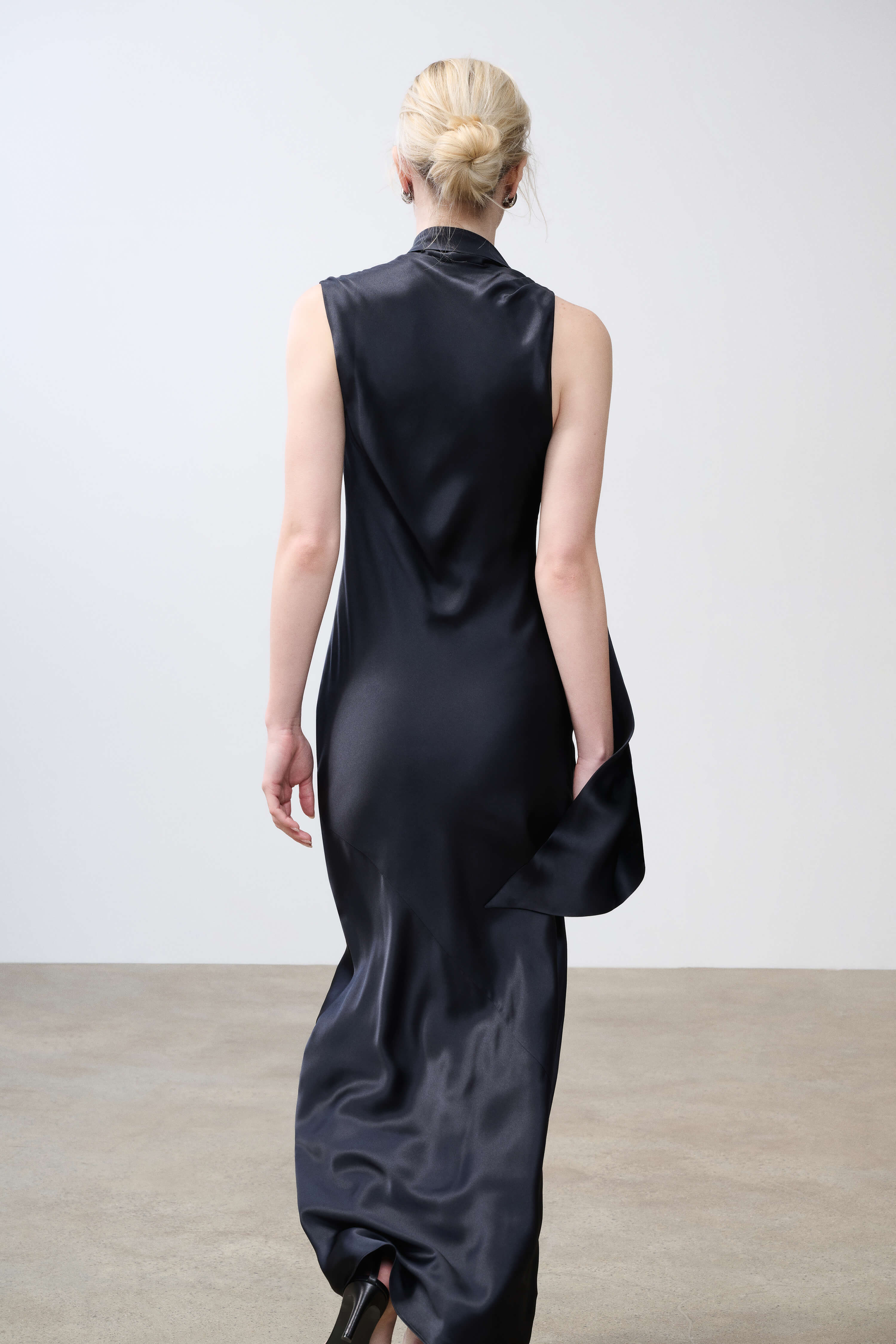 Arden Navy Pure Silk Bias Cut Maxi Dress | SRG Arden Navy Pure Silk Bias Cut Maxi Dress | SRG