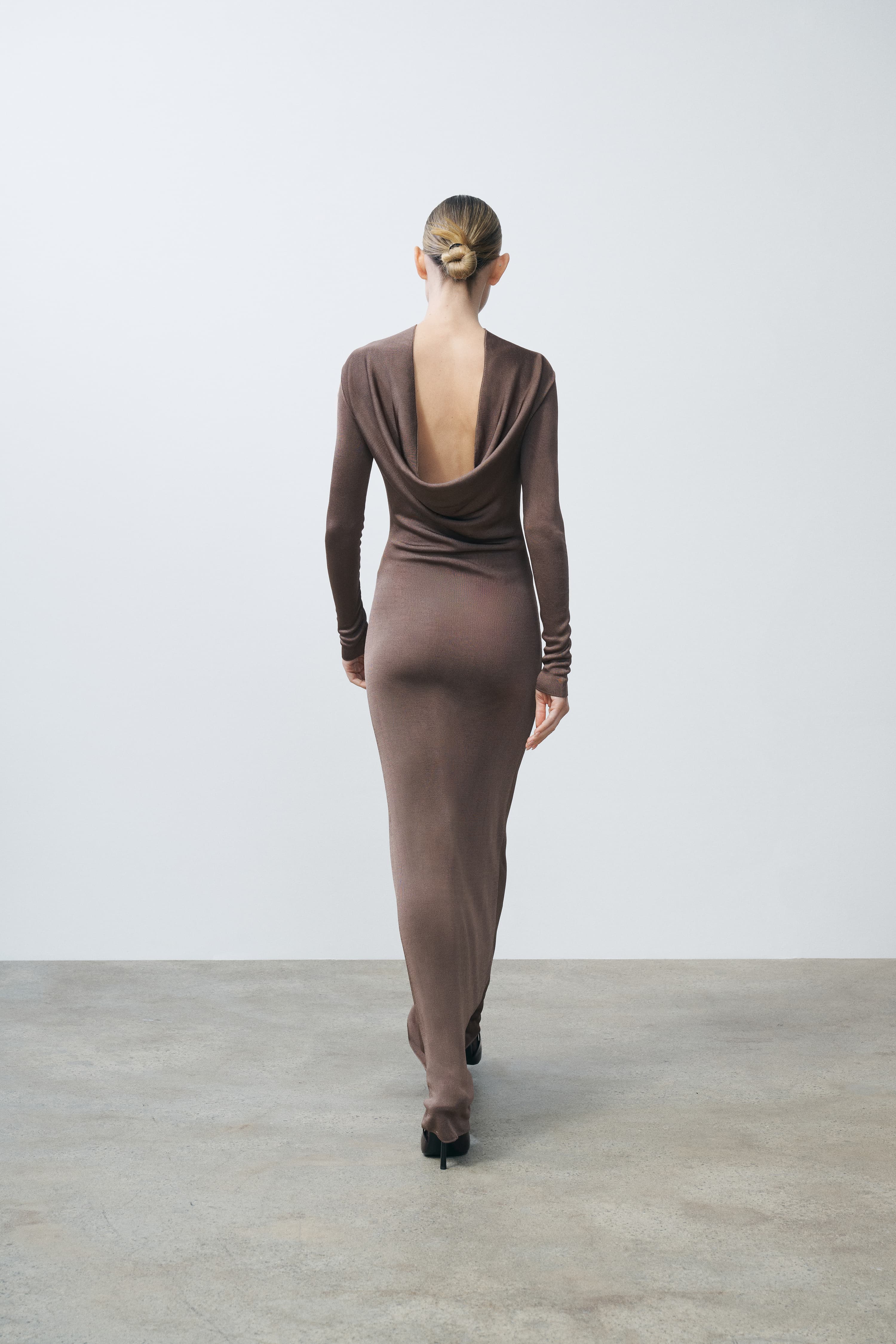 Sylveeah Dark Mushroom Draped Cowl Gown | SRG Sylveeah Dark Mushroom Draped Cowl Gown | SRG
