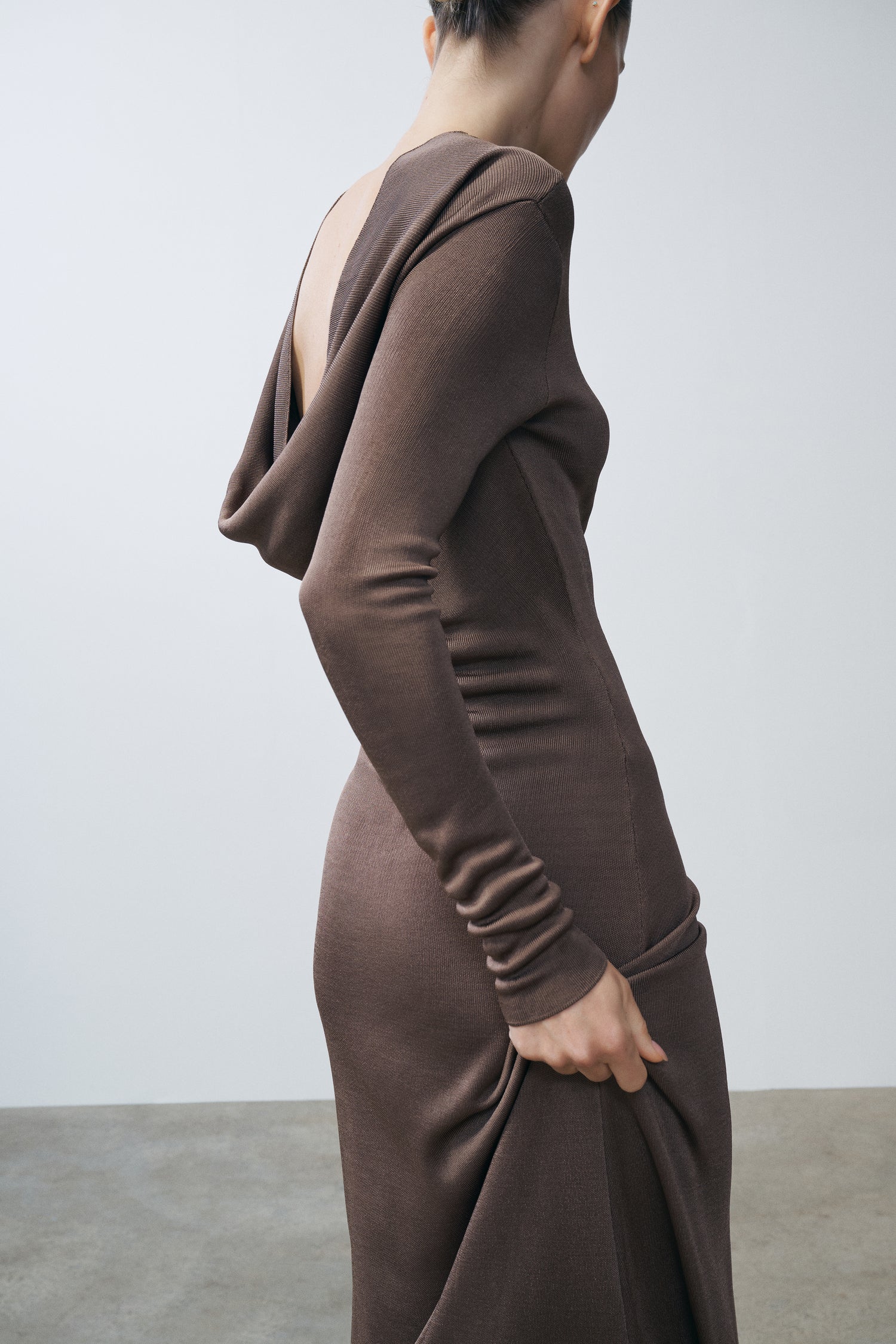 Sylveeah Draped Cowl Gown