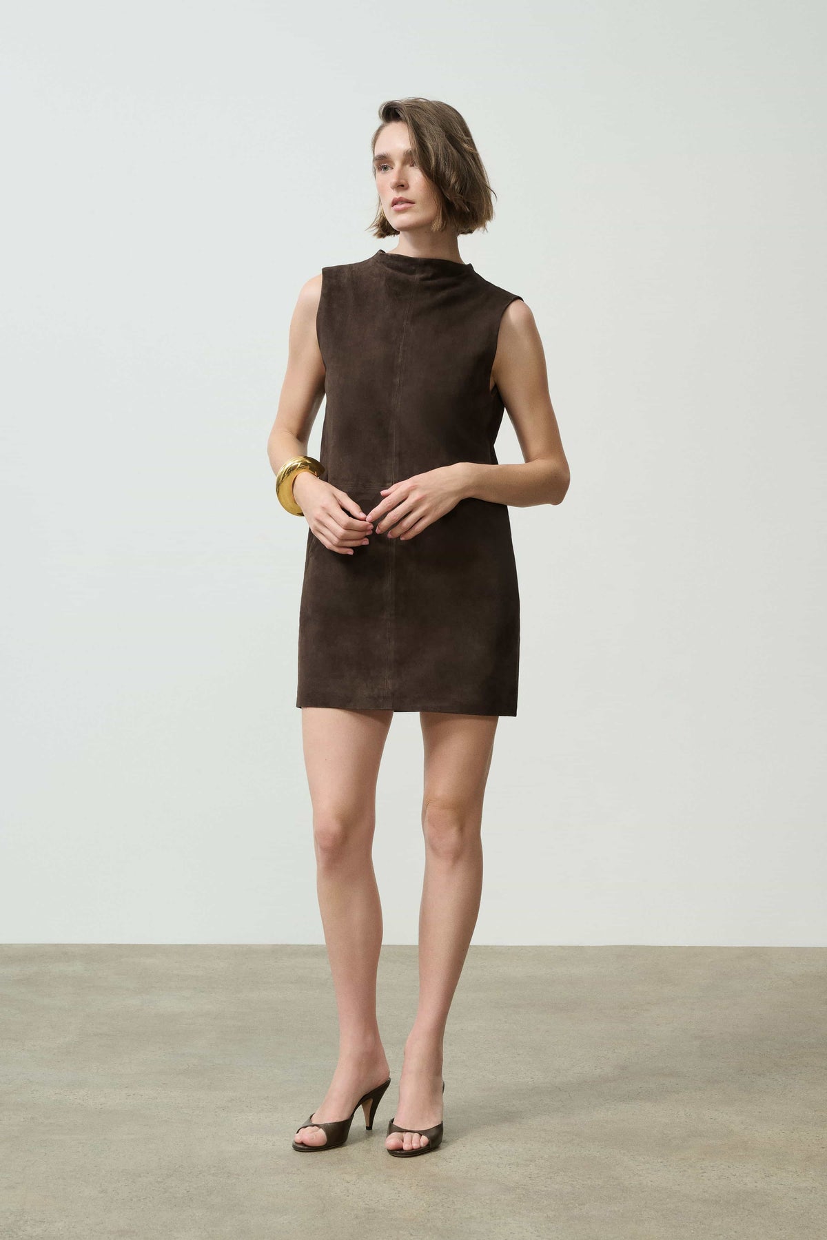 Mona Suede Dress Front