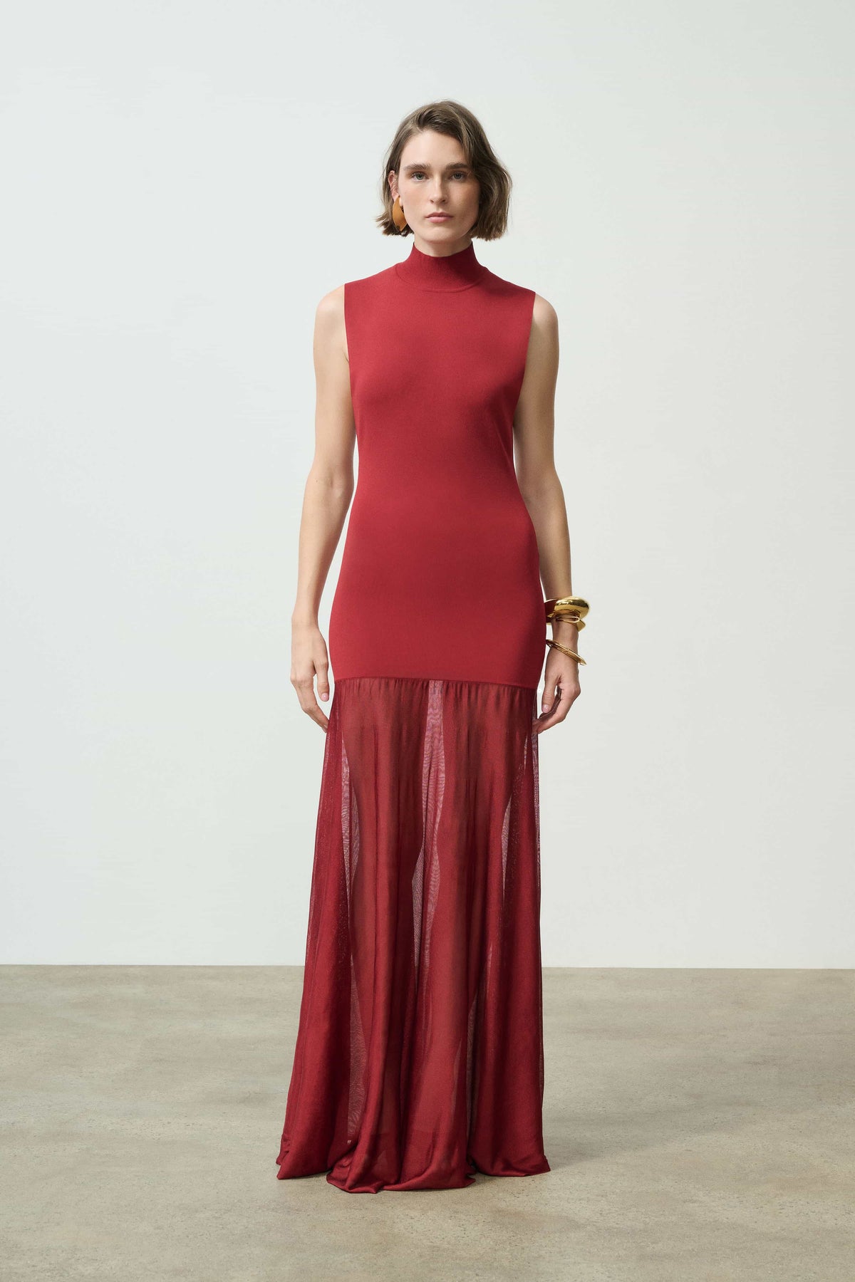 Kera Mock Neck Knit Gown