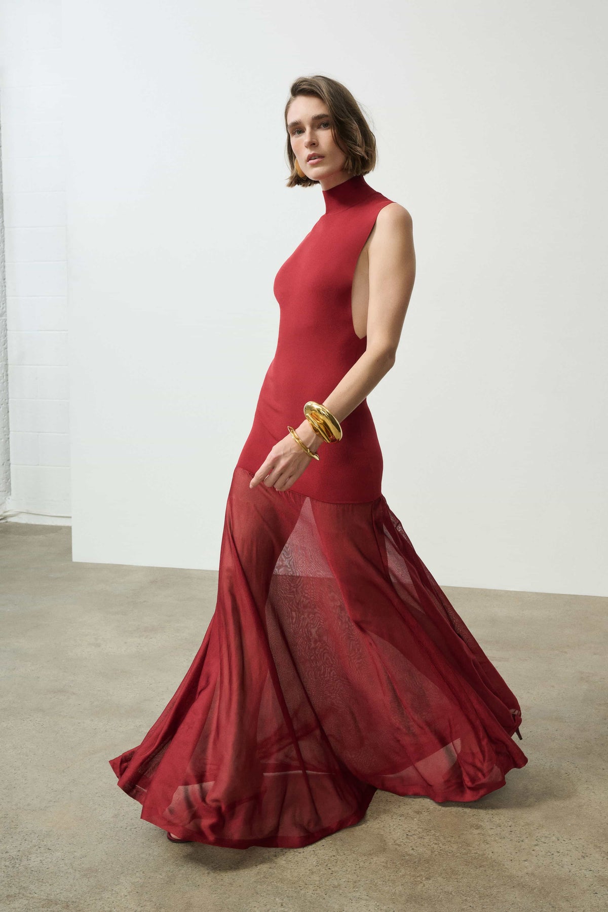 Kera Mock Neck Knit Gown
