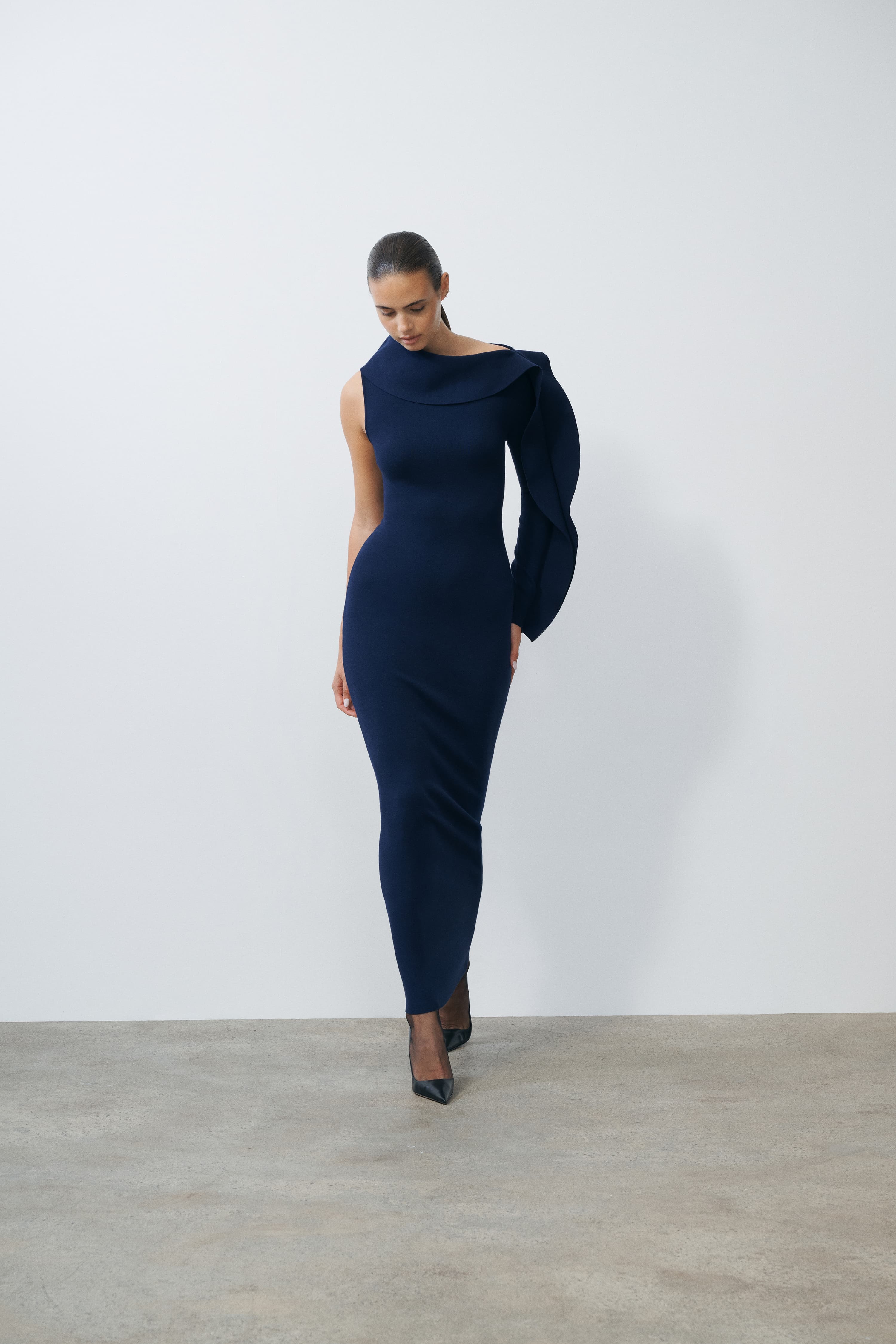 Himani Midnight Navy One-Sleeve | SRG Himani Midnight Navy One-Sleeve | SRG