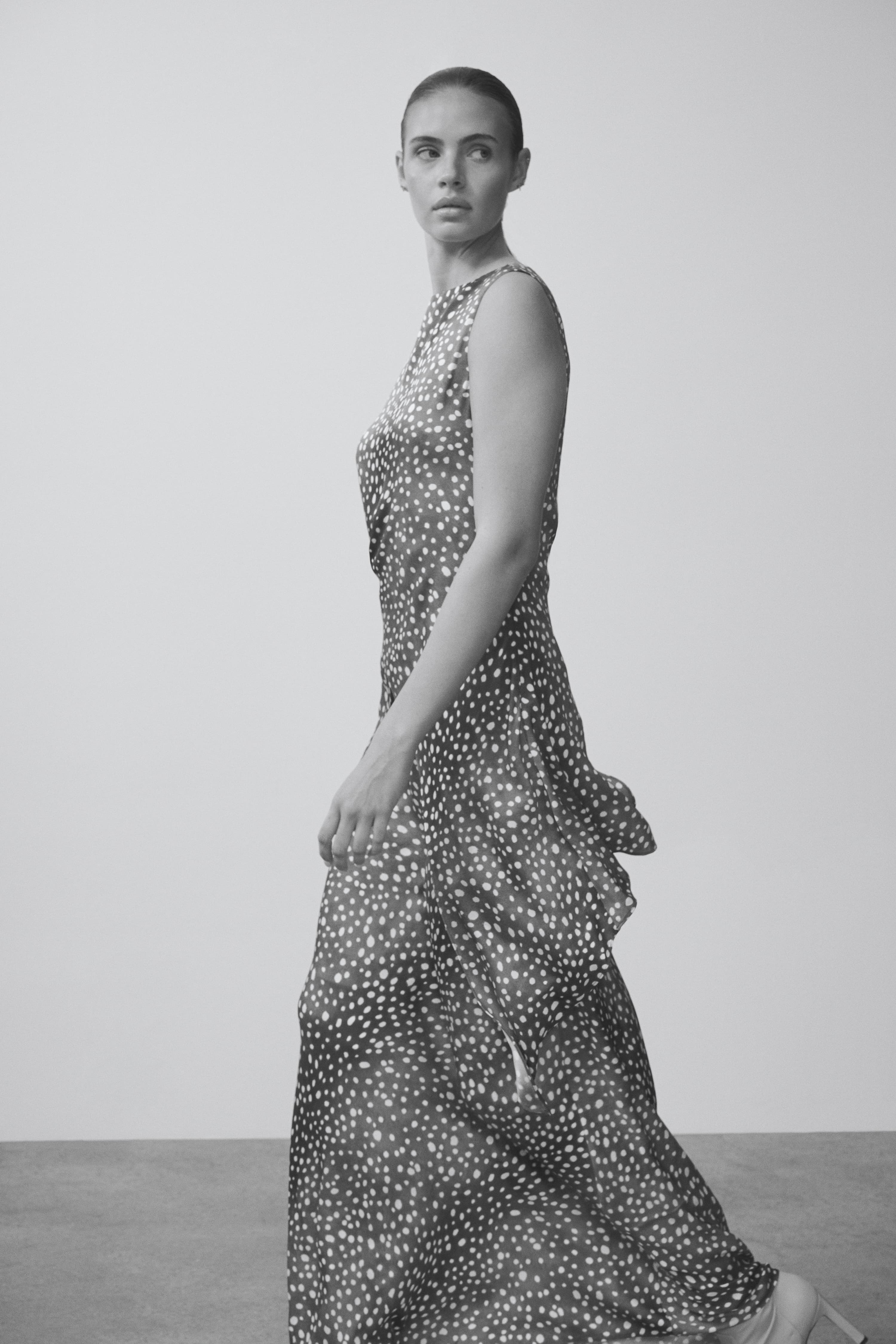Miriam Silk Dress Fawn Print Gown | SRG Miriam Silk Dress Fawn Print Gown | SRG