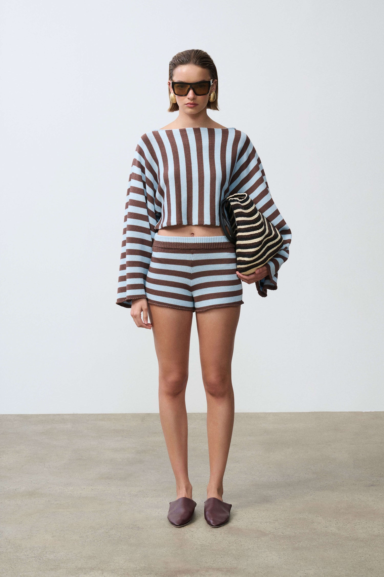 Izabelle Striped Knit Short