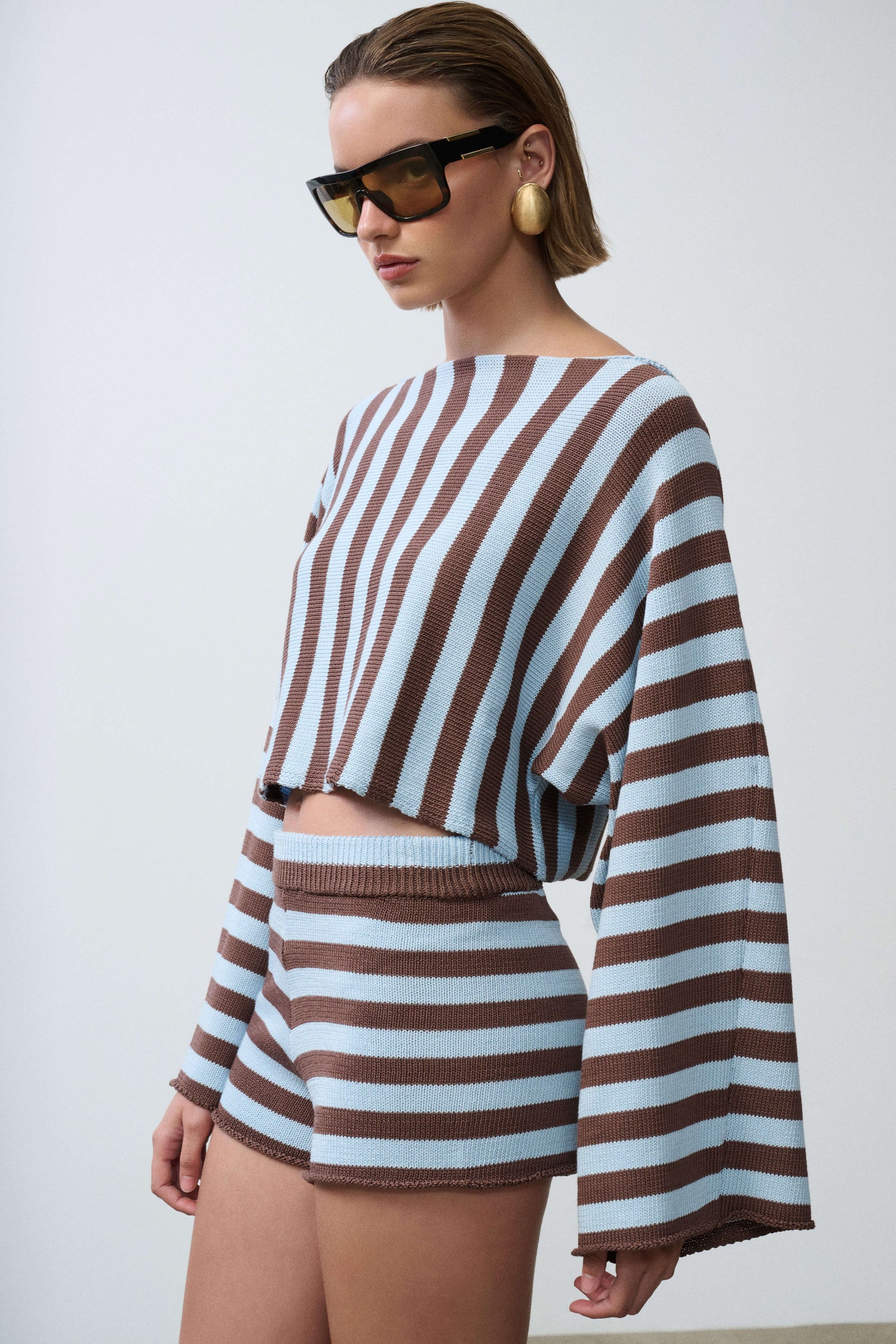 Izabelle Striped Knit Short