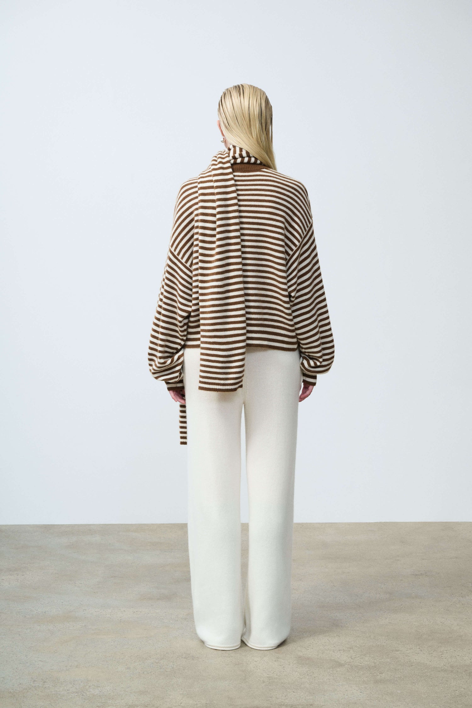 Waldo Striped Cashmere Sweater & Scarf