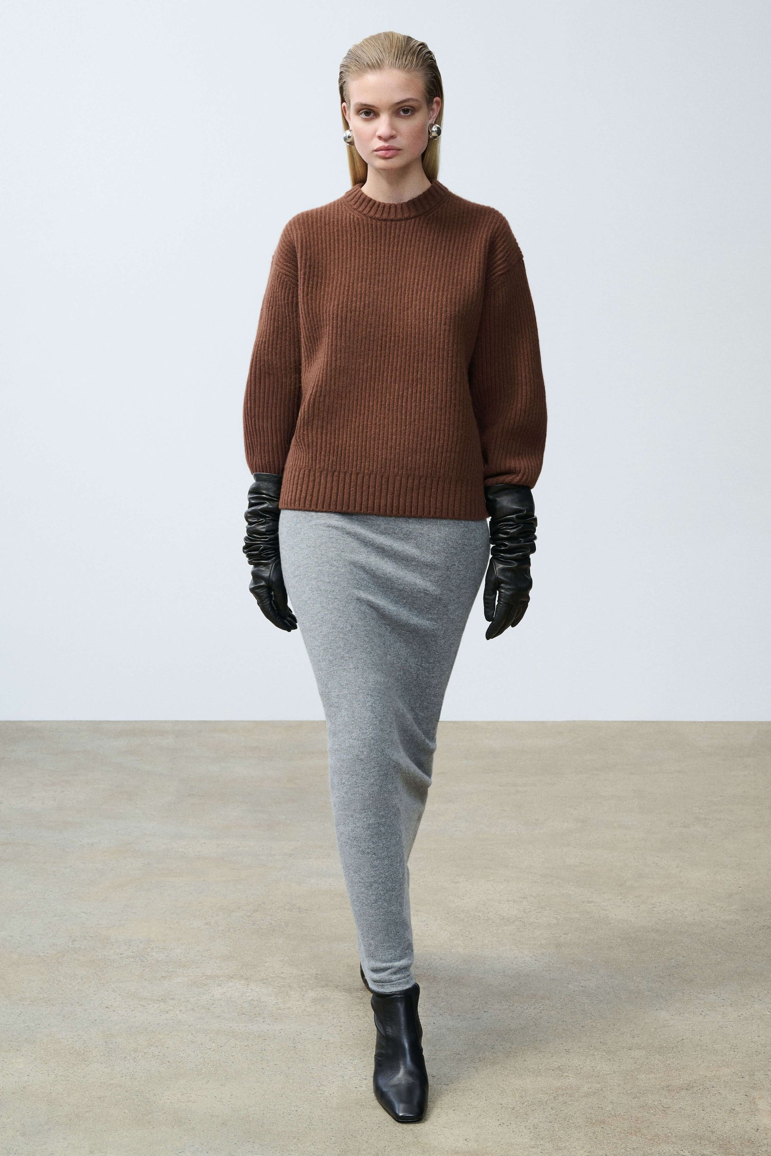 Madisyn Classic Knit Crewneck Front