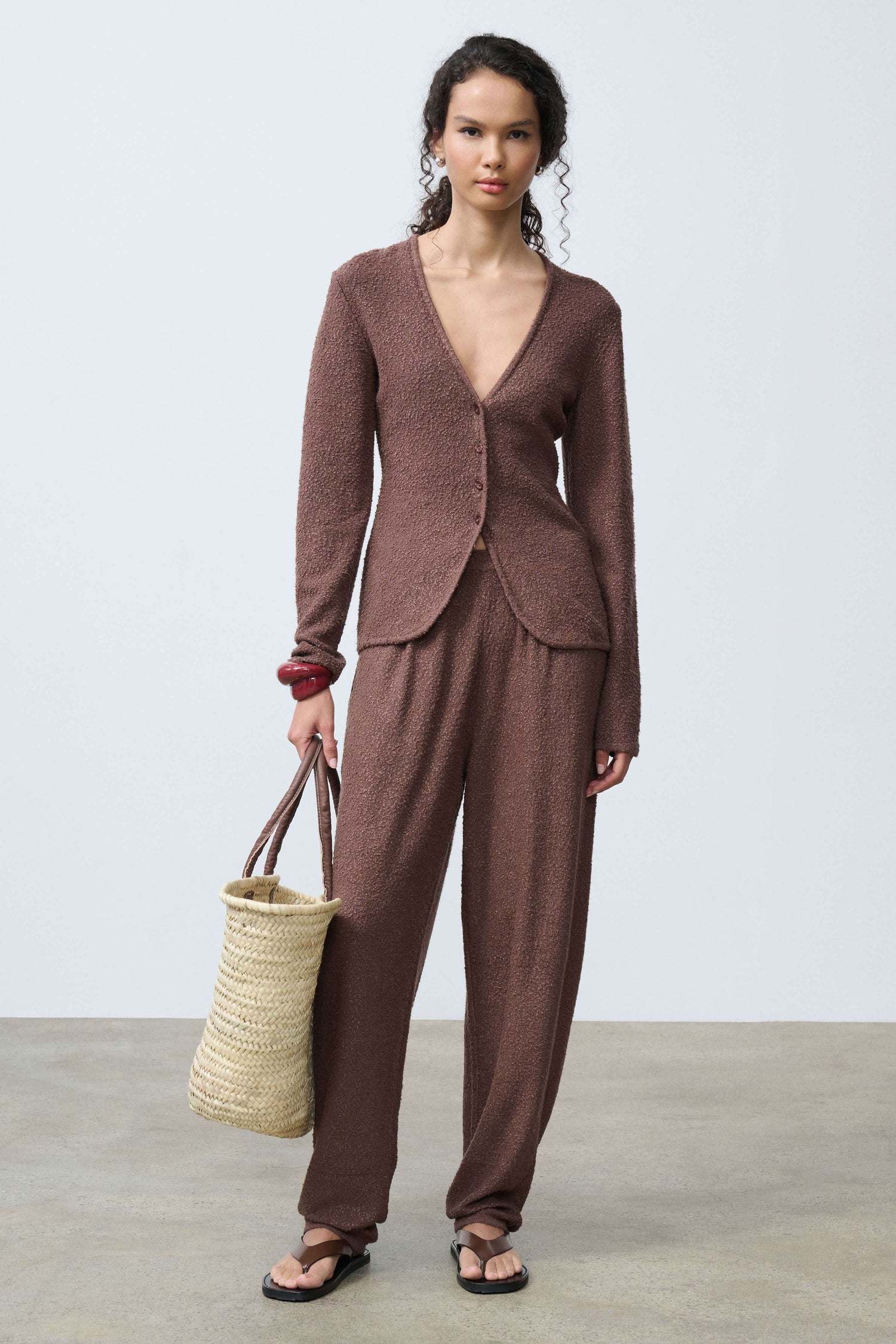 Samita Textured Cardigan Front