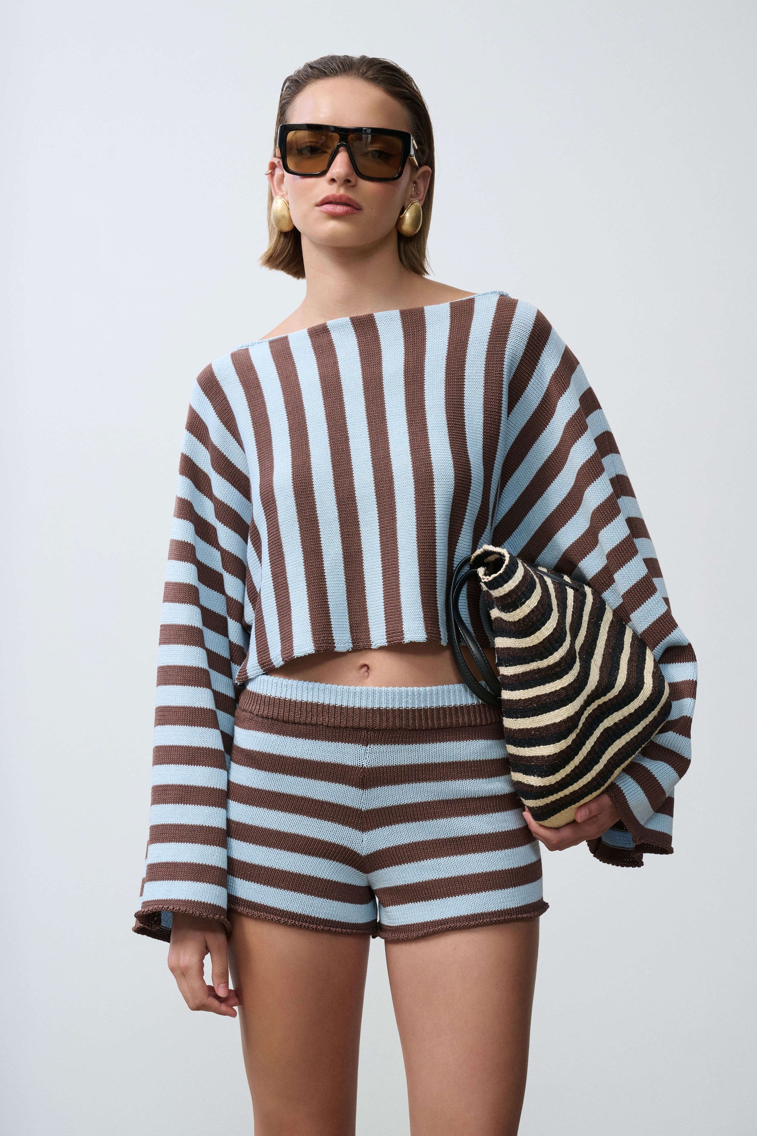 Izabelle Striped Sweater - 1 Front