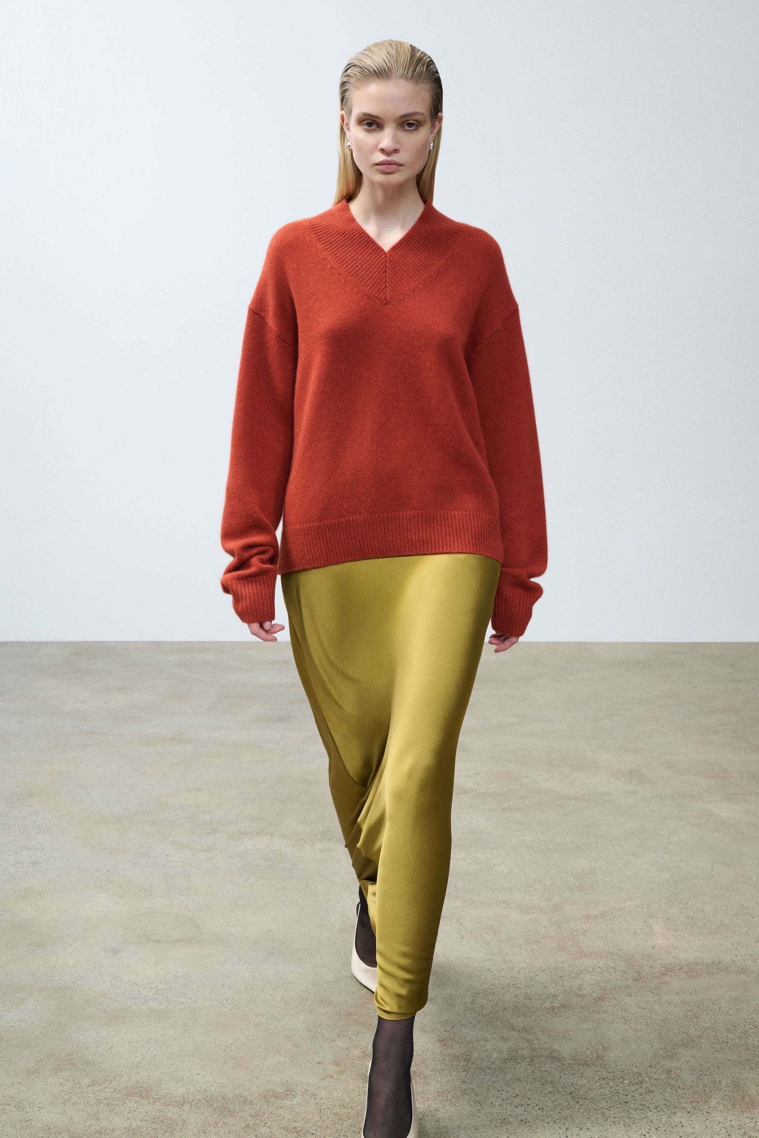 Doris Cashmere V-Neck Sweater