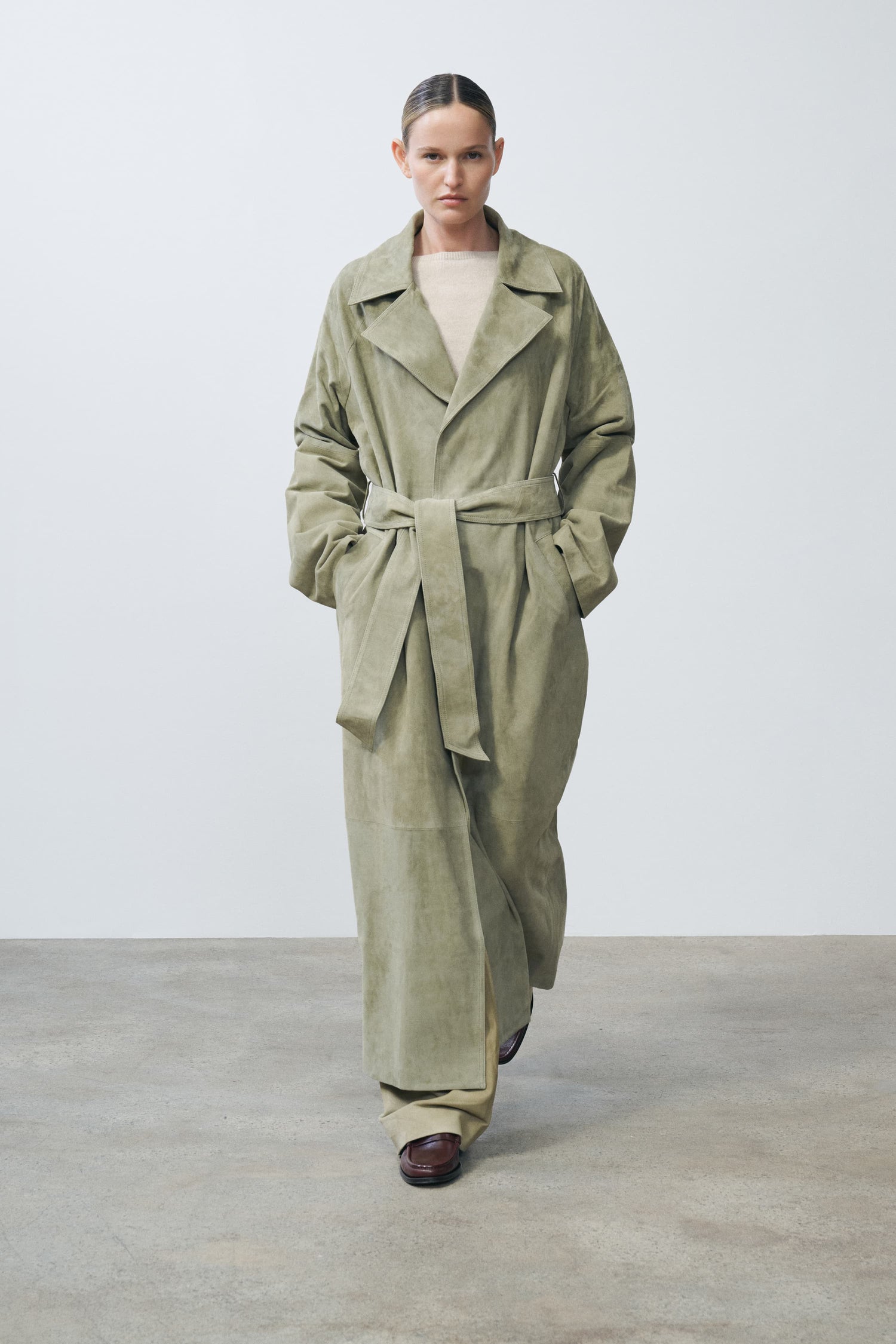 Louise Suede Coat - 1 Front