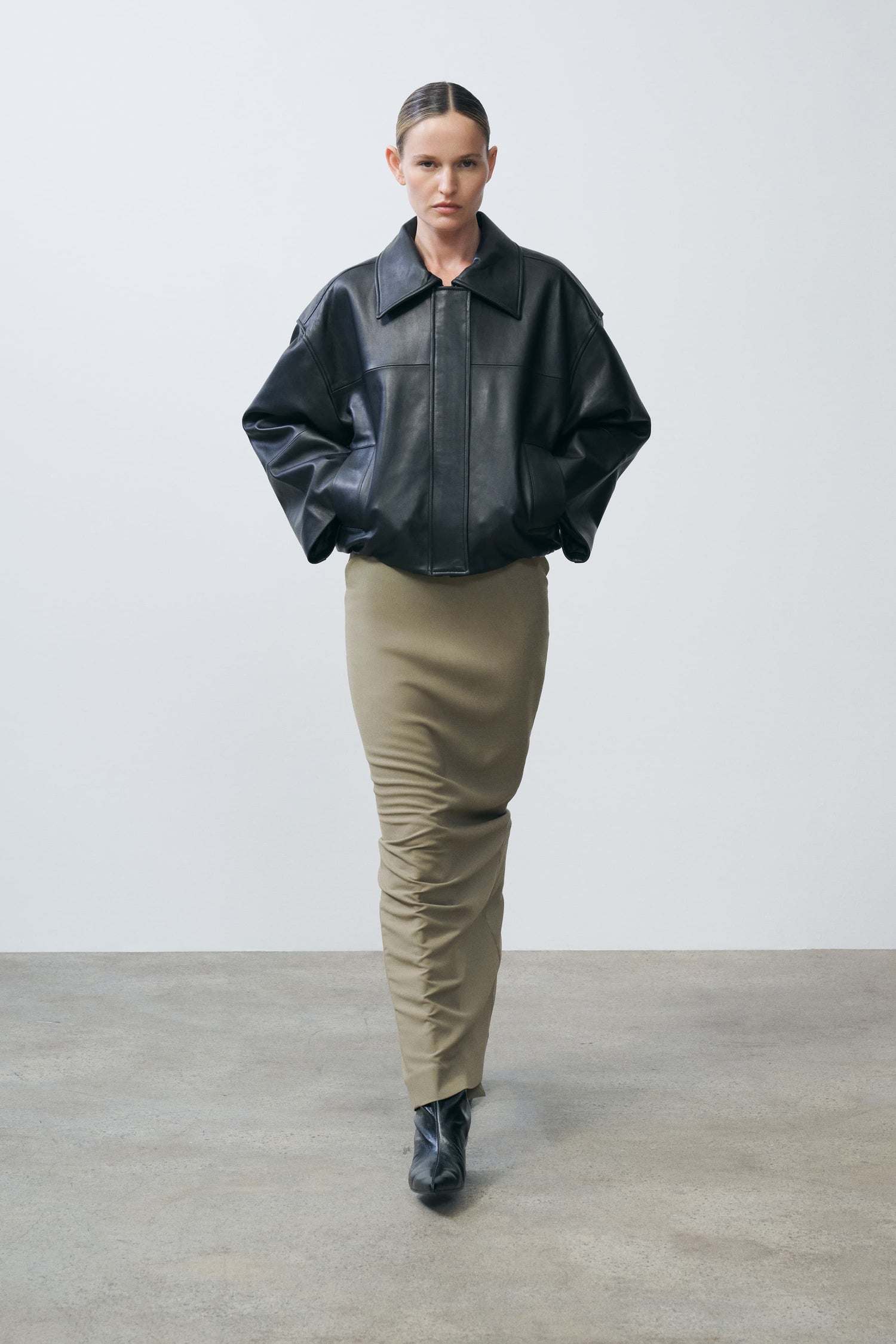 Millie Leather Jacket Front