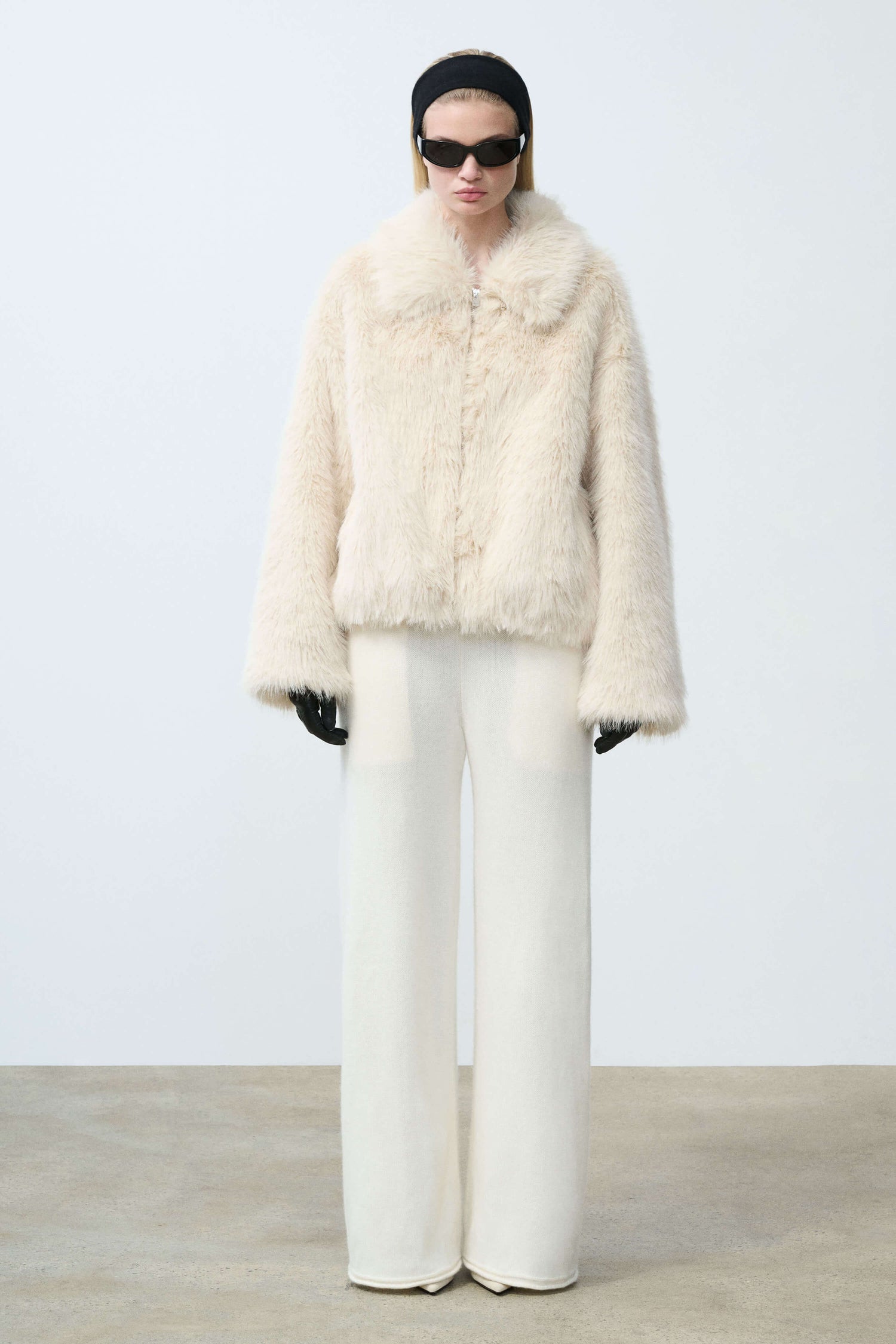 Erin faux fur jacket Front