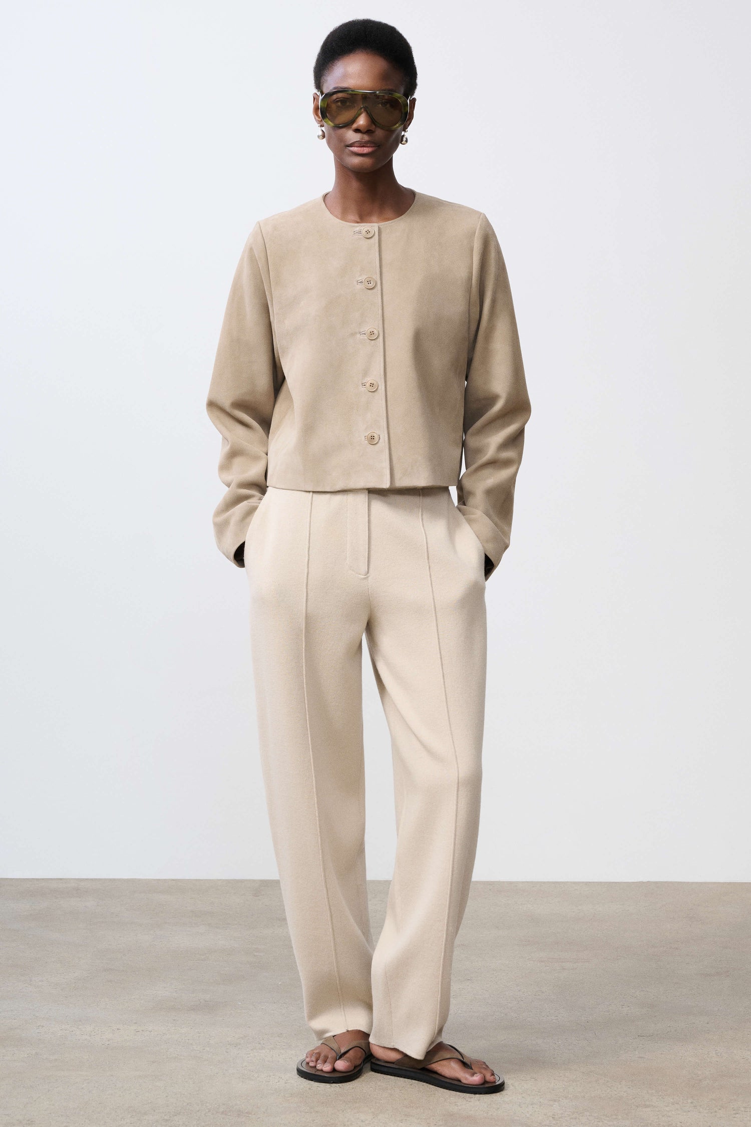 Jemma Suede Jacket Front