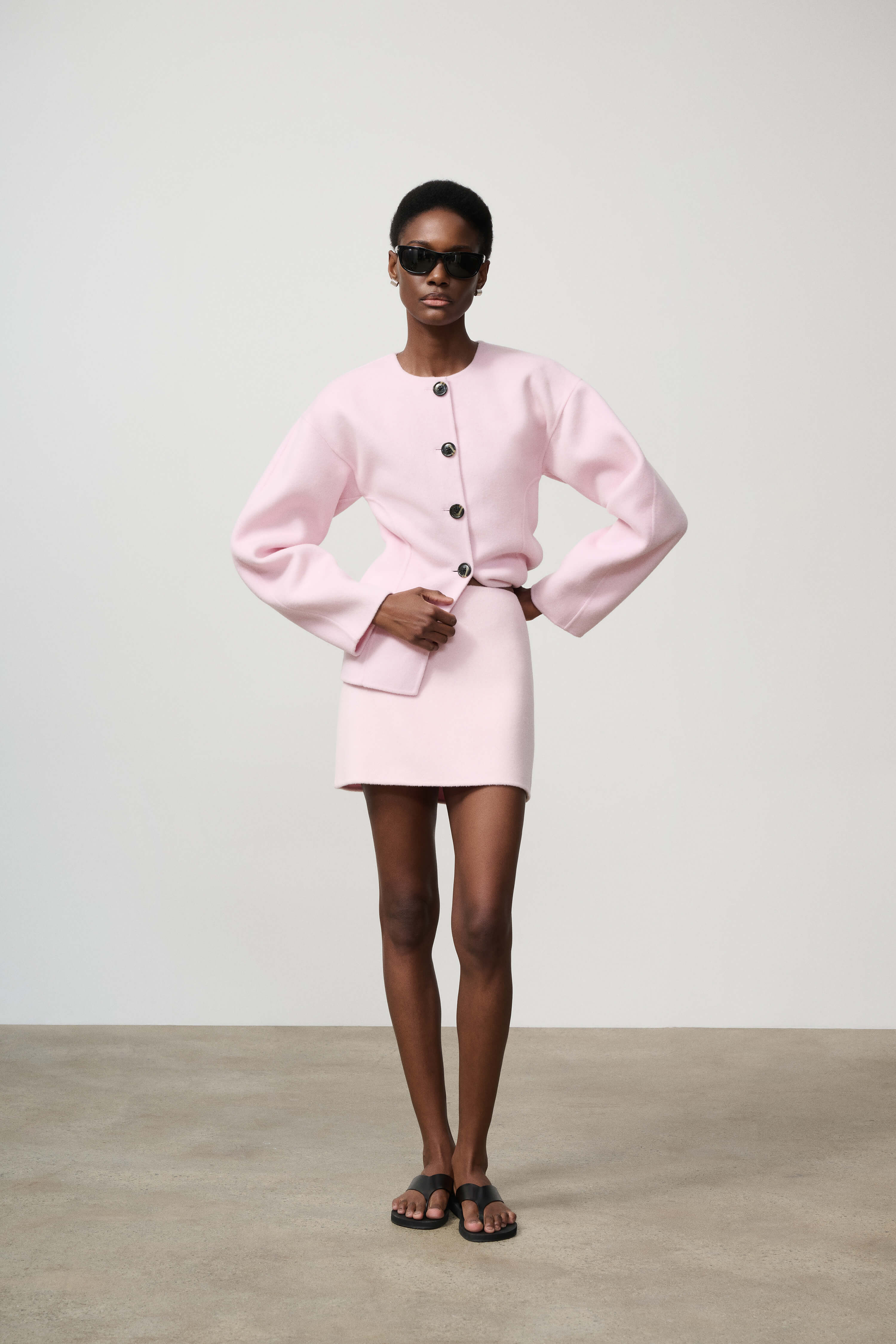 leona mini dress blush Wonder Mini Dress, in White Silky Crepe