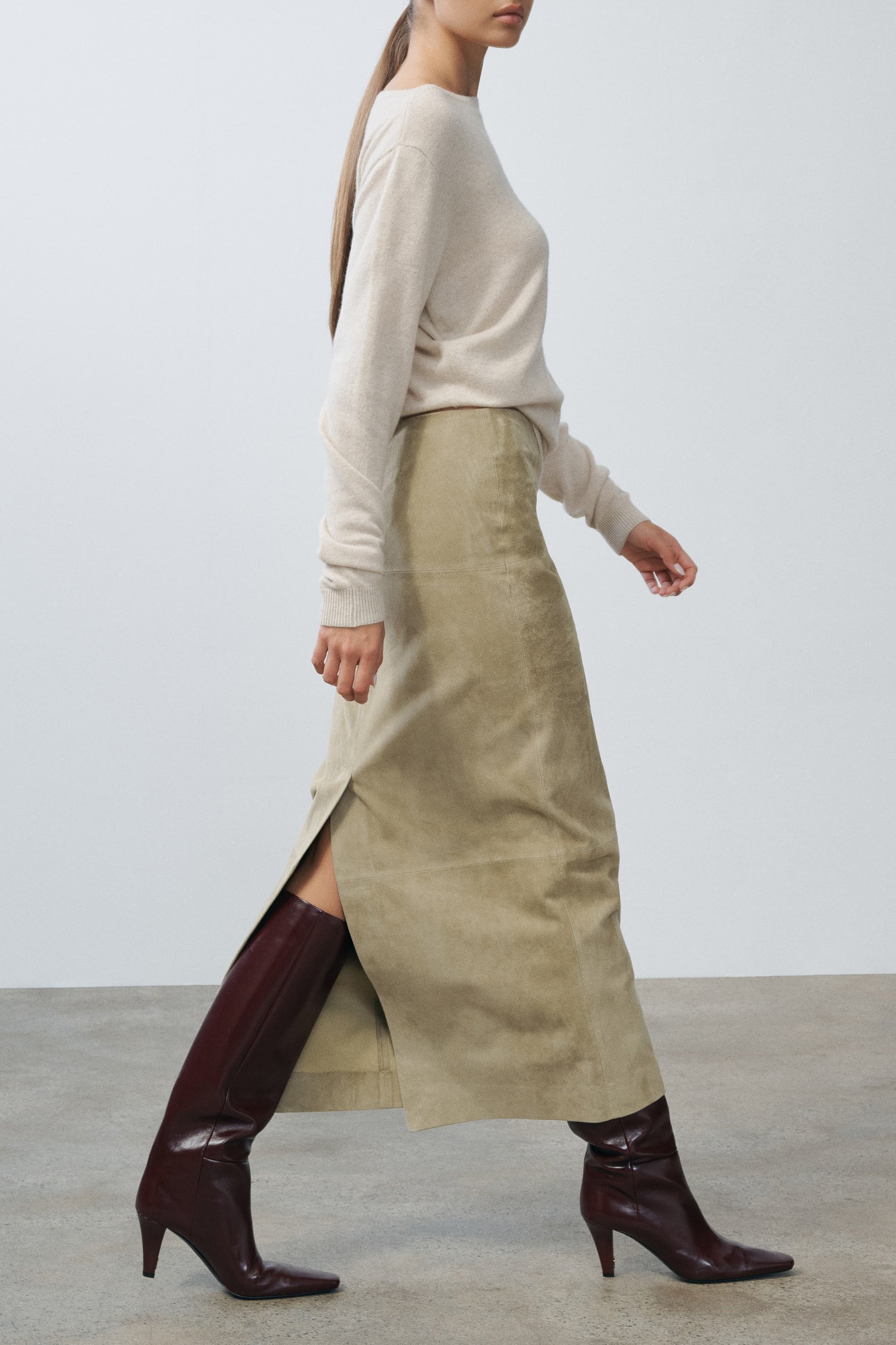 Sonya Suede Skirt