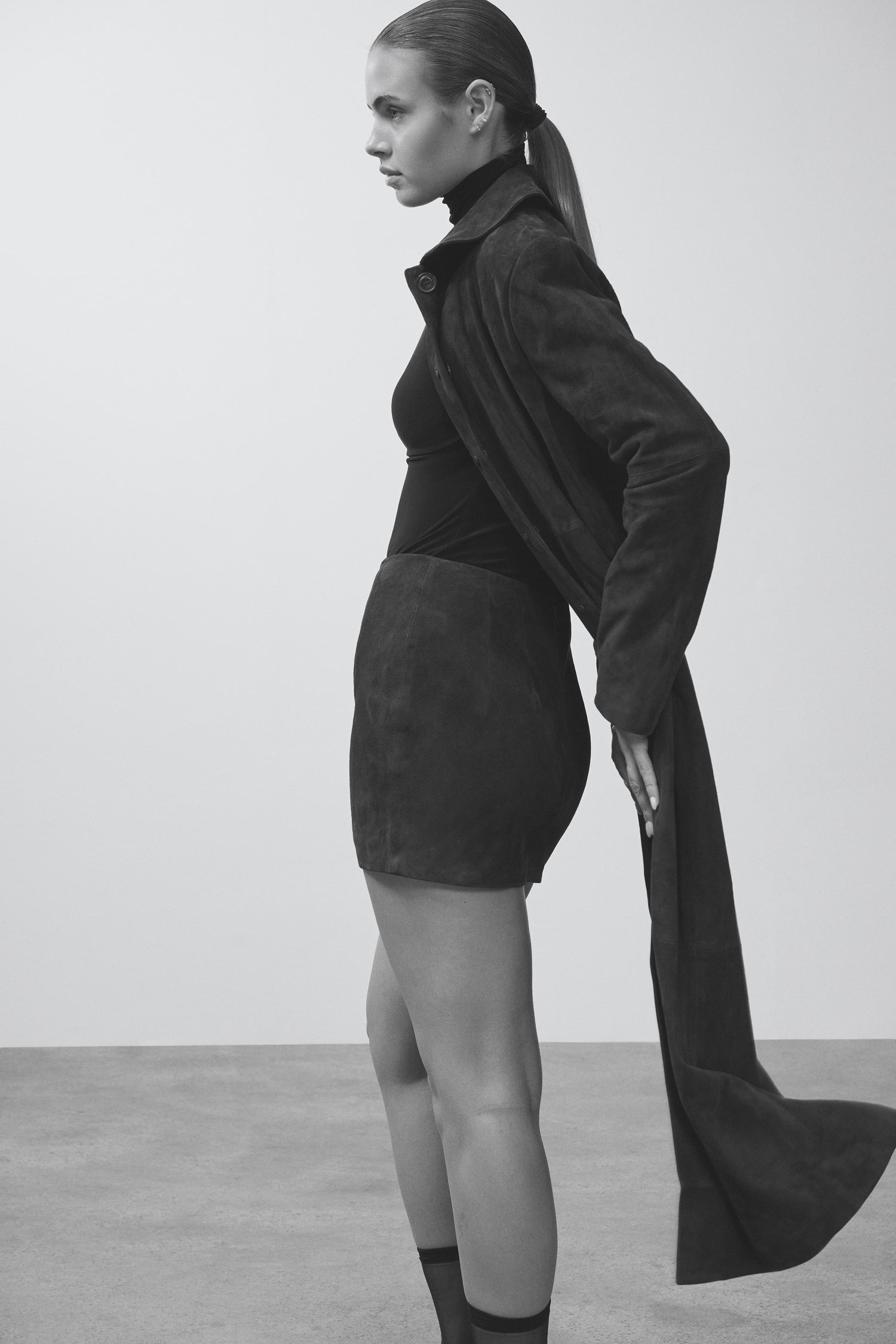 Apple Suede Skirt Front