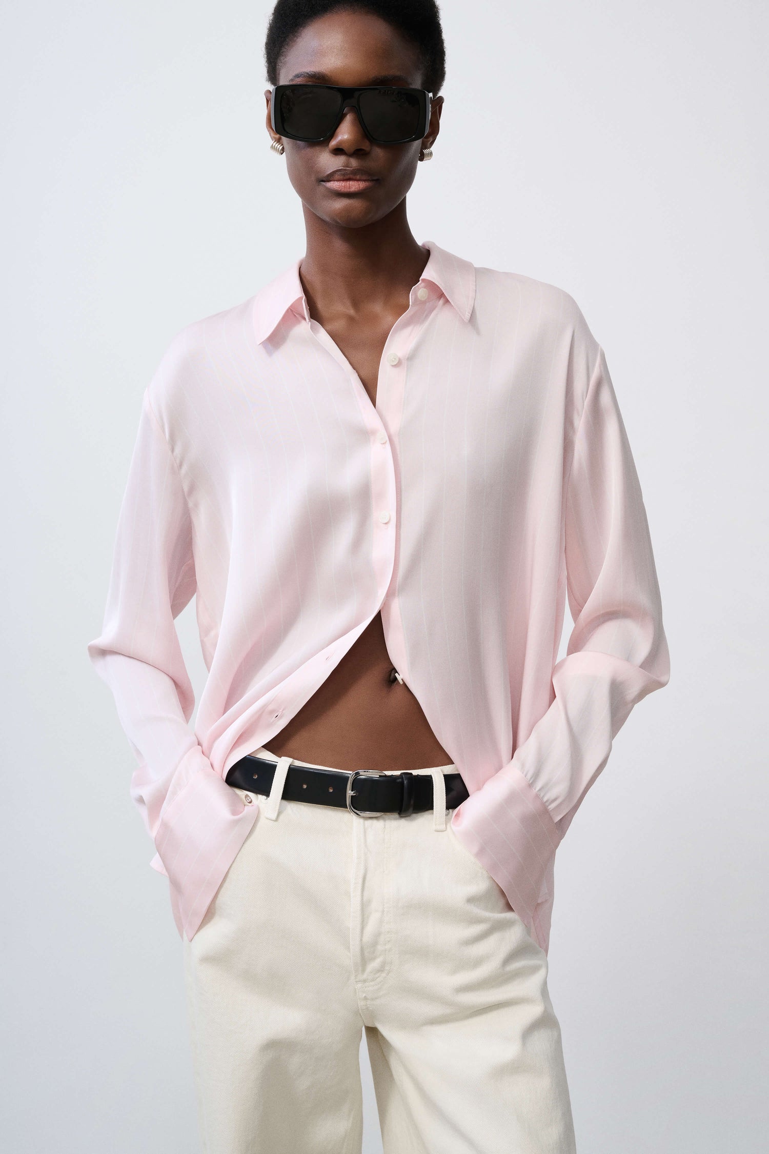 Odette Silk Button Down Shirt