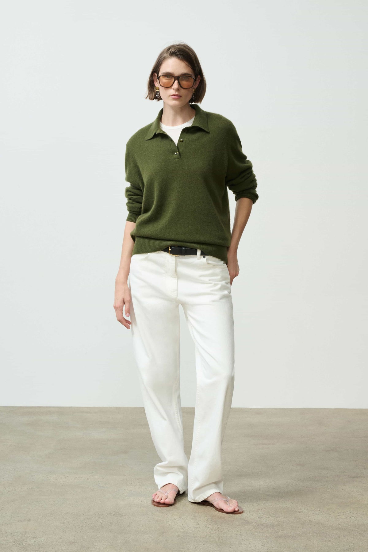 Embla Cashmere Polo Front